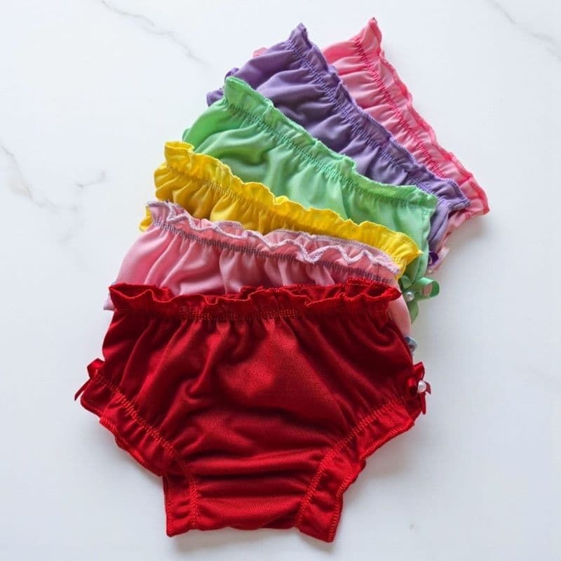 12 Calcinhas Frufru Lisa Infantil Menina Tapa Fralda Cores Variadas