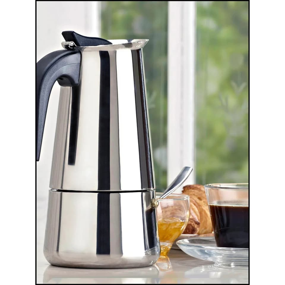 Cafeteira Café Inox Tipo Italiana Para Xicaras Chá Expresso