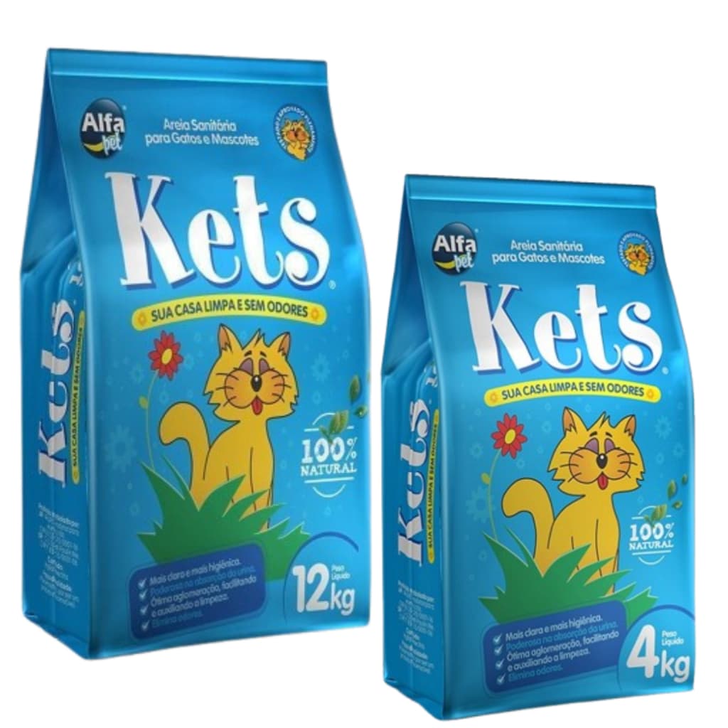Areia Kets Sanitária Higiênica De Gatos Alfa Pet