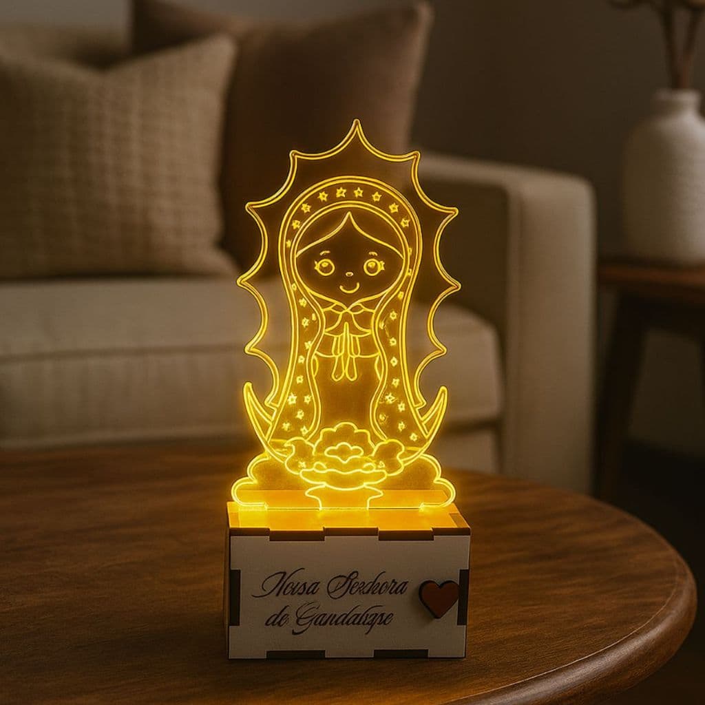 Luminária Led Nossa Senhora de Guadalupe Luminária Católica