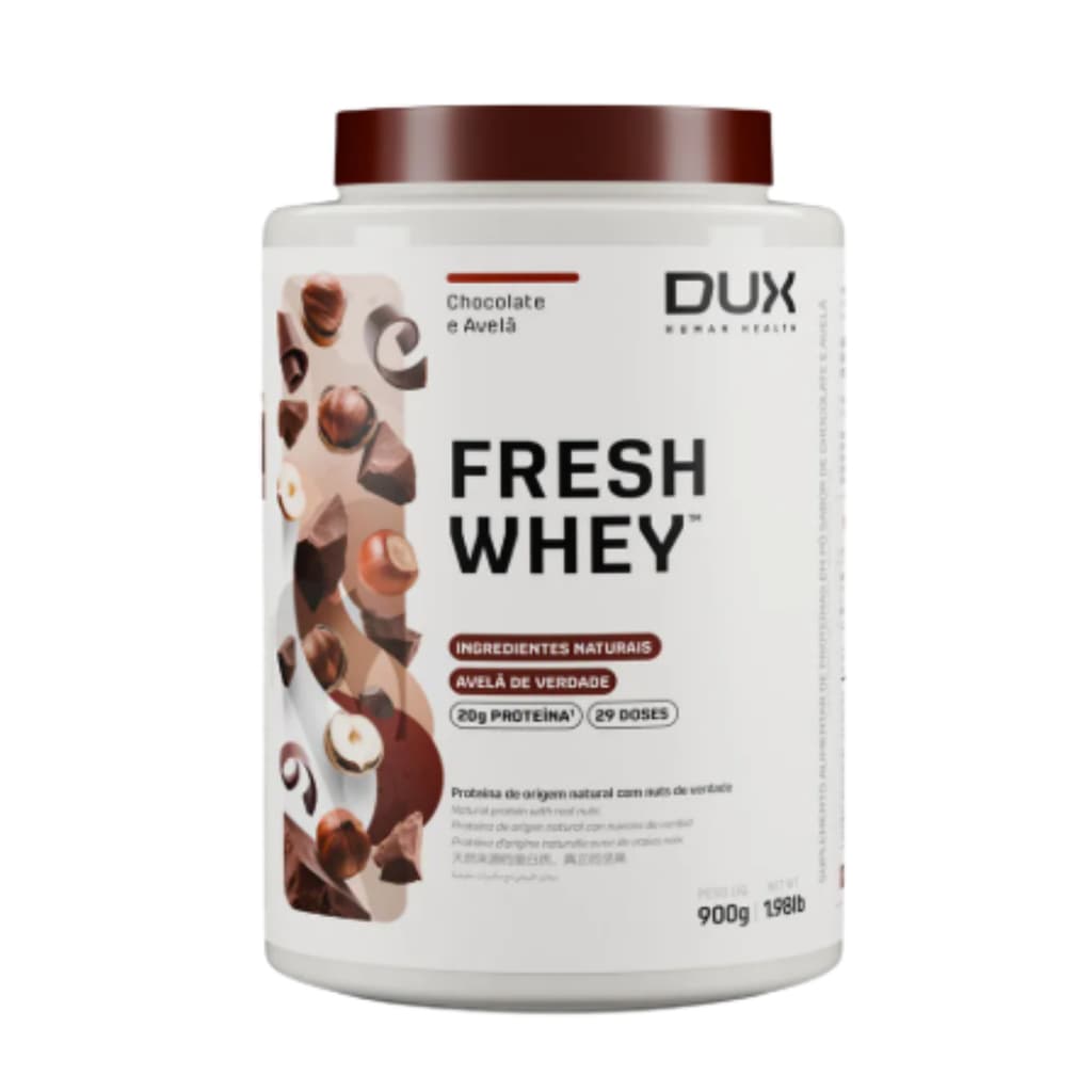 Fresh Whey Protein DUX - Chocolate e Avelã 900g
