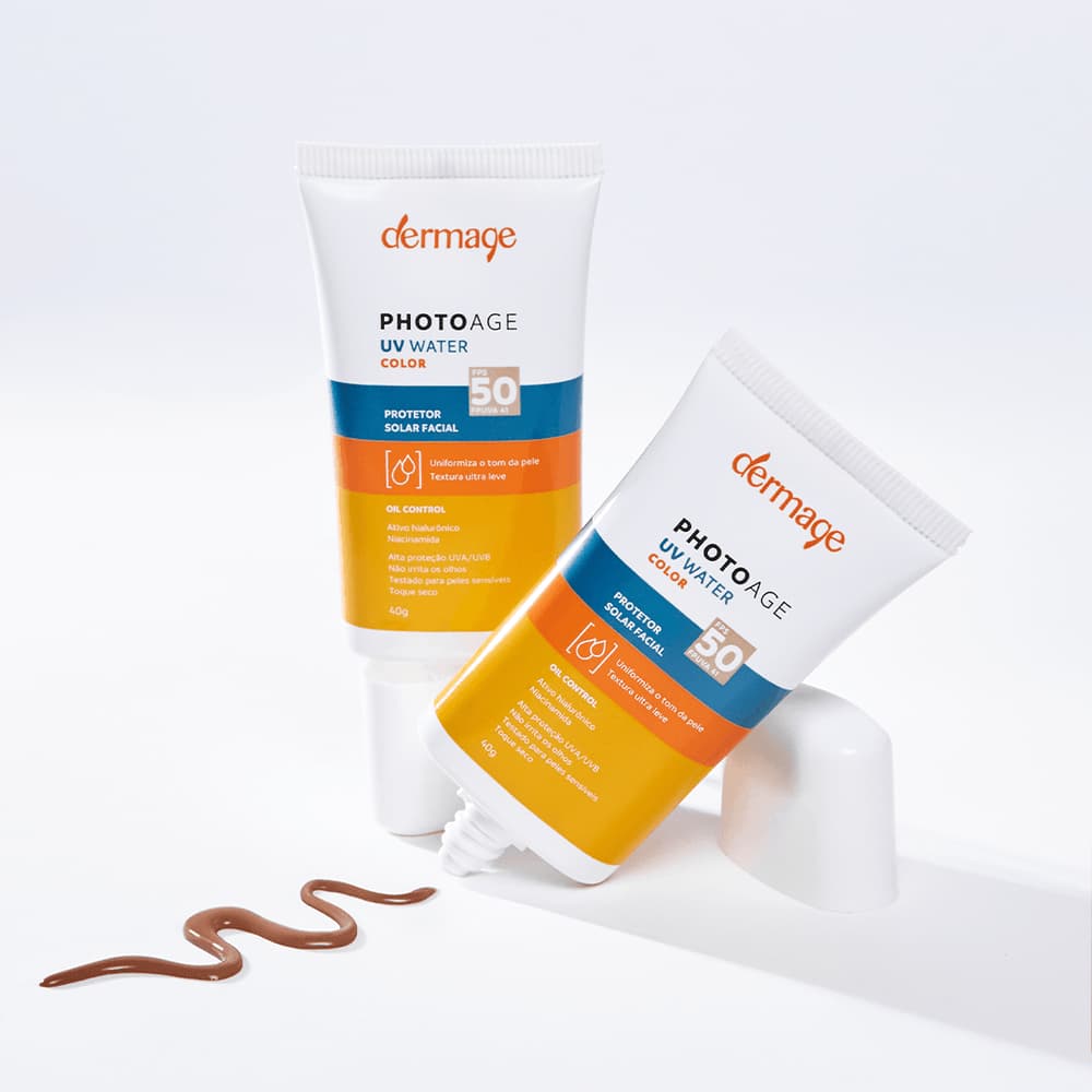 Dermage Photoage UV Water Color FPS 50 Claro - Protetor Solar com Cor 40g