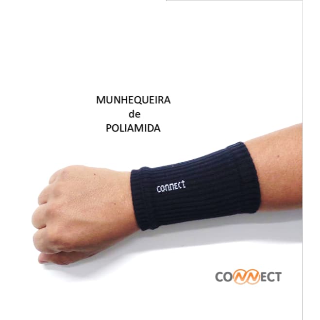 Munhequeira Seca Suor Poliamida Canelada Esportiva Crossfit Beach Tênis