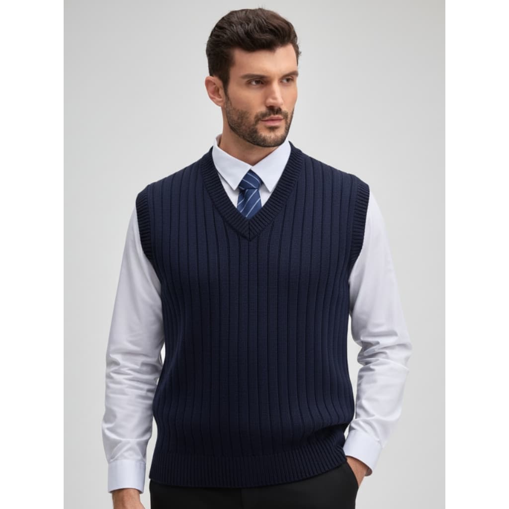 Colete Masculino Tricot Social Liso Colete Masculino Liso