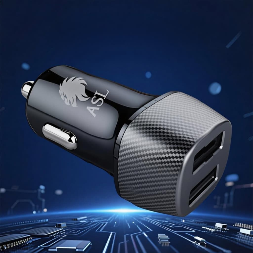 KIT CARREGADOR VEICULAR 2.4A DUAS PORTAS USB COM CABO USB LIGHTNING IPHONE/TIPO-C ASL