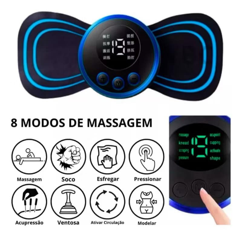 Massageador Muscular Corporal Portátil Recarregável D-em09