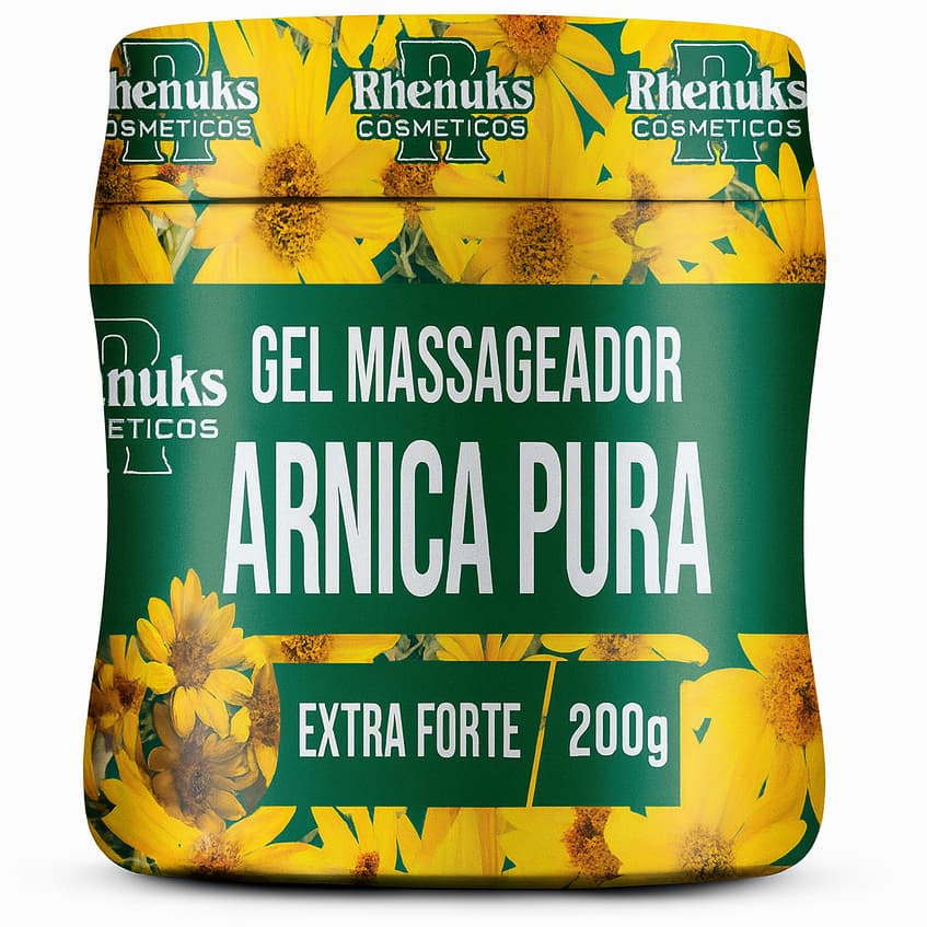 Gel Massageador Arnica Pura Extra Forte Rhenuks 200g – Alívio Imediato de Dores Musculares e Contusões