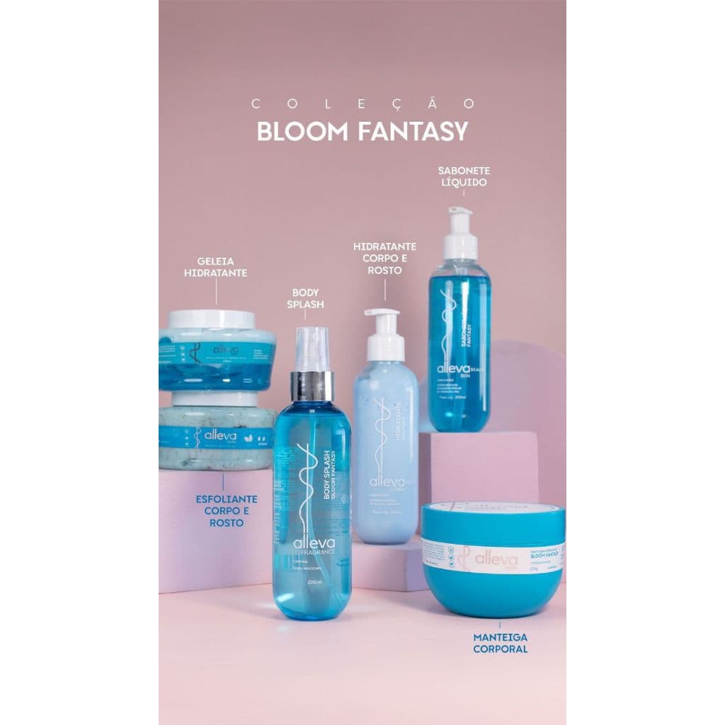 Kit Linha Completa Geleia Body Splash Manteiga Sabonete Hidratante - Alleva Beauty