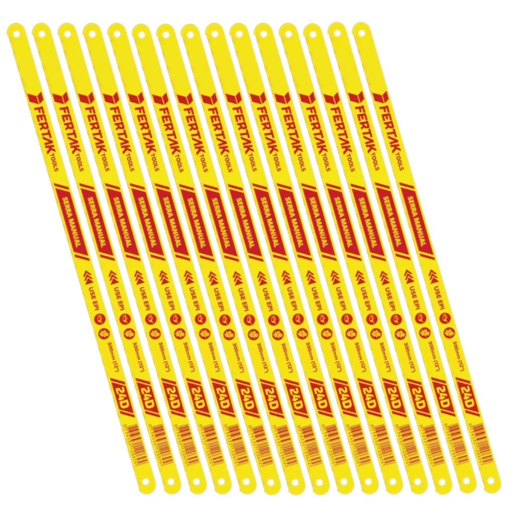 Kit Lâminas Para Arco de Serra 12" (300mm) 24 ou 18 Dentes Por Polegadas Fertak