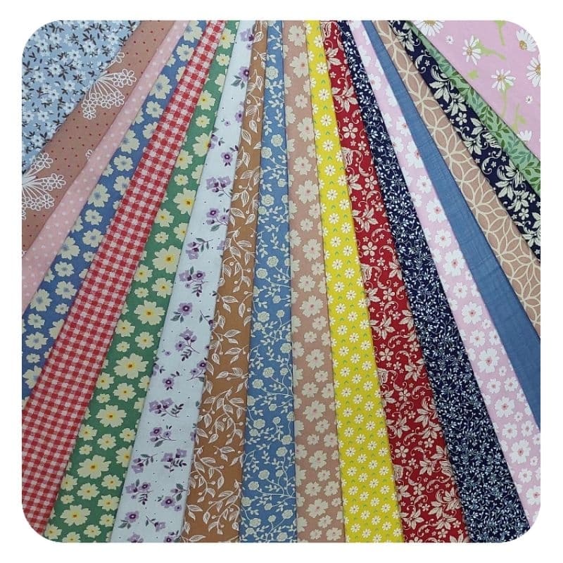 Kit 20 Recortes Tricoline 20 cm x 20 cm 100% Algodão Costura Criativa Patchwork