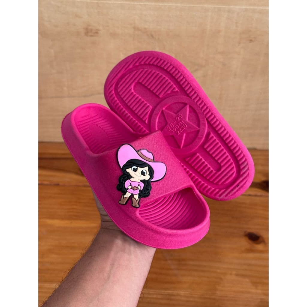 Papete Infantil Sandália Menina Personagens Chinelo Nuvem Escolar Calçado Confortável