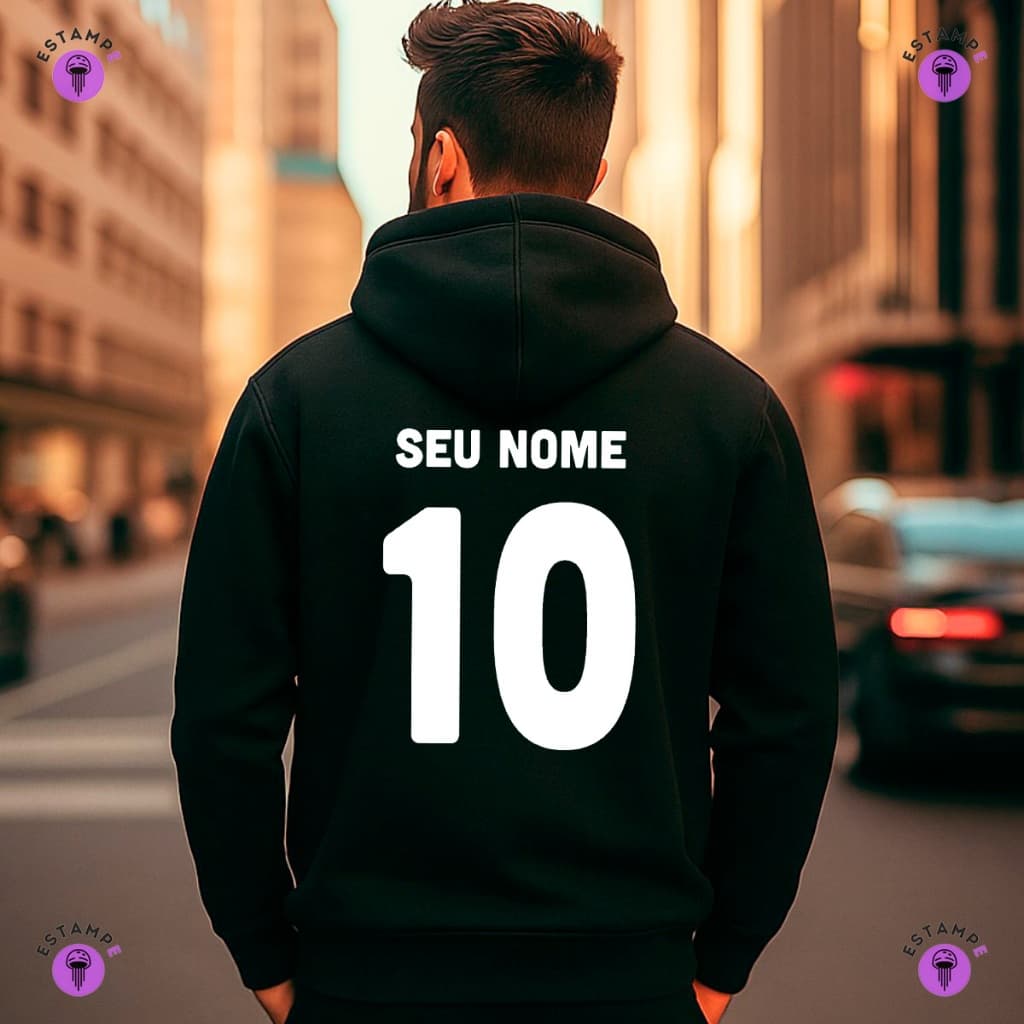 Moletom Canguru Adulto Personalizado Seu Time Seu Nome Blusa De Frio Agasalho Casaco Unissex
