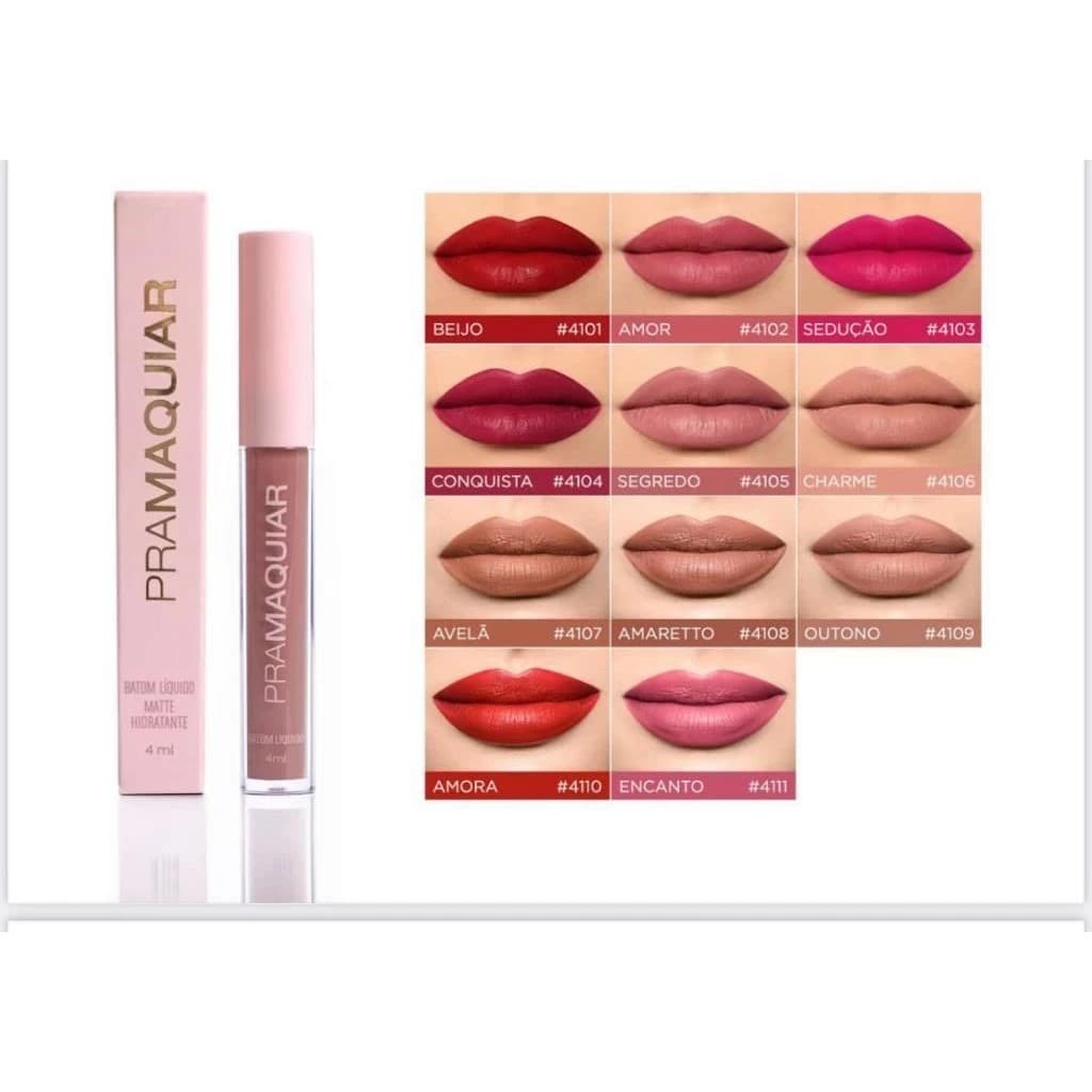 Batom Liquido Matte Hidratante - PRAMAQUIAR