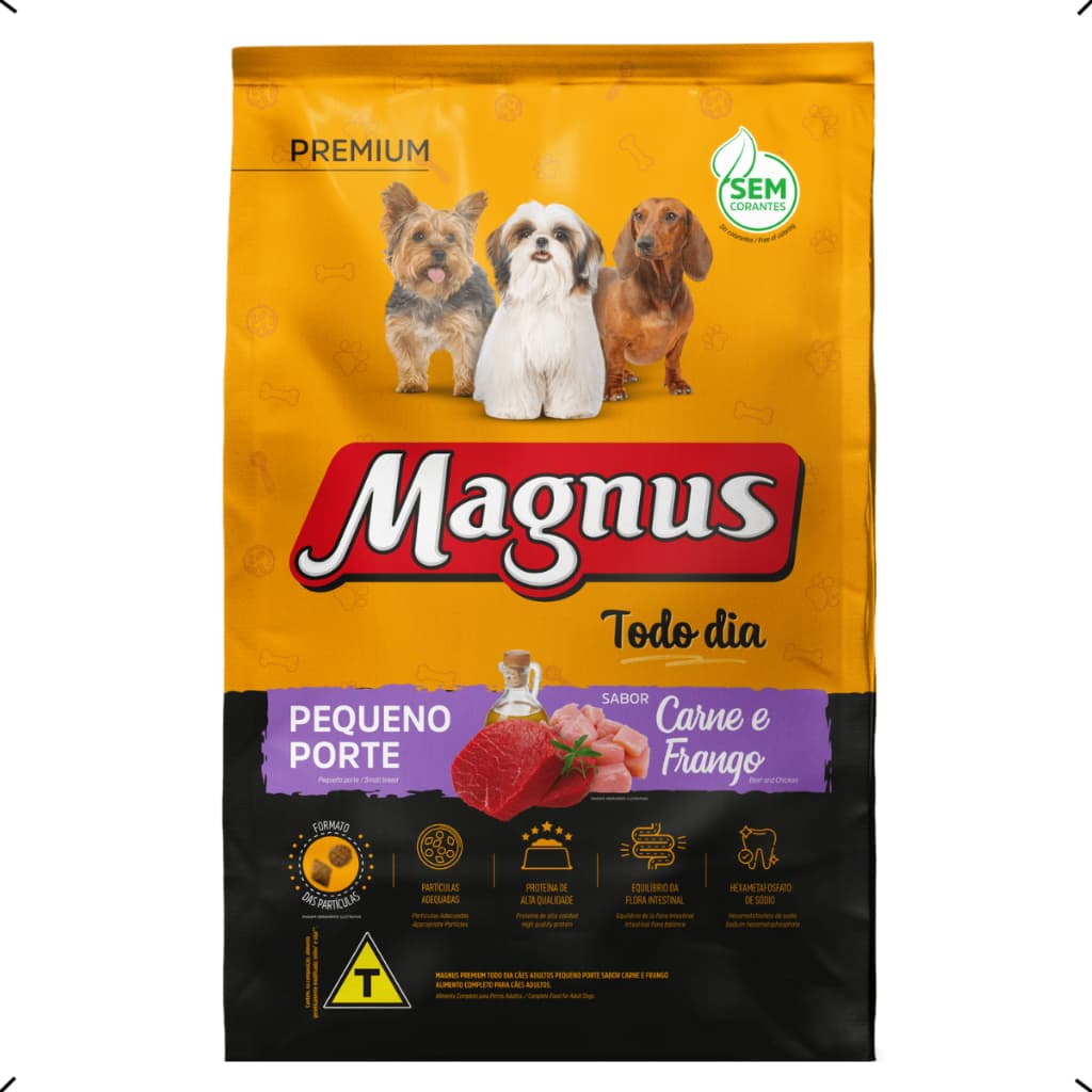 RAÇÃO MAGNUS TODO DIA ADULTO RAÇA PEQUENA 15KG