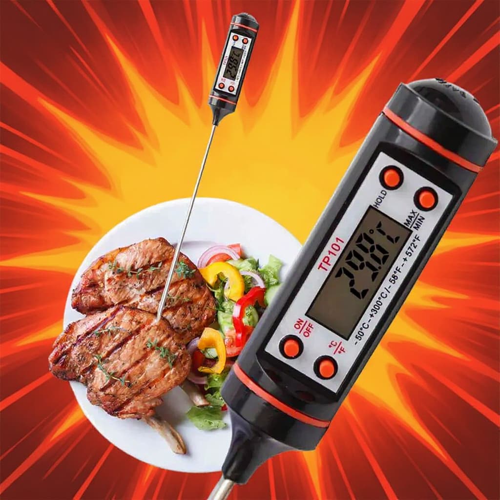 Termômetro Culinário Digital Essencial Precisão Profissional Cozinha Feira Bancada Ferramenta