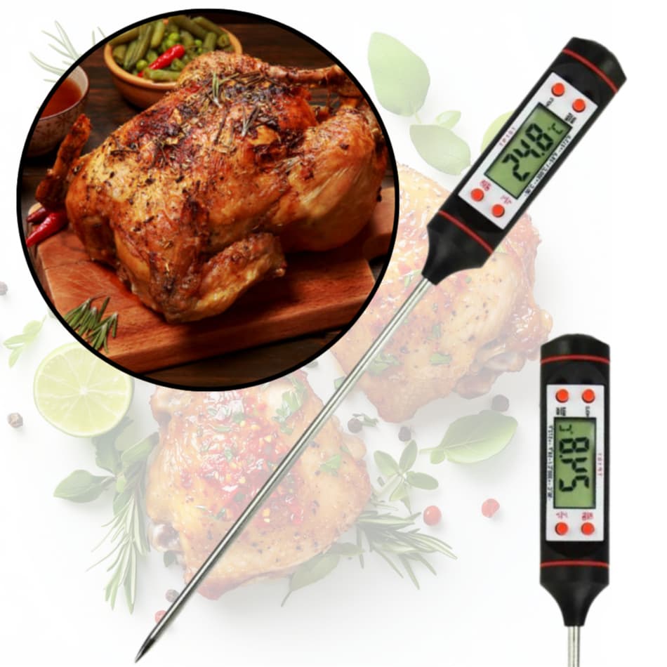 Termômetro Culinário Digital Essencial Precisão Profissional Bancada Ferramenta Utensílios