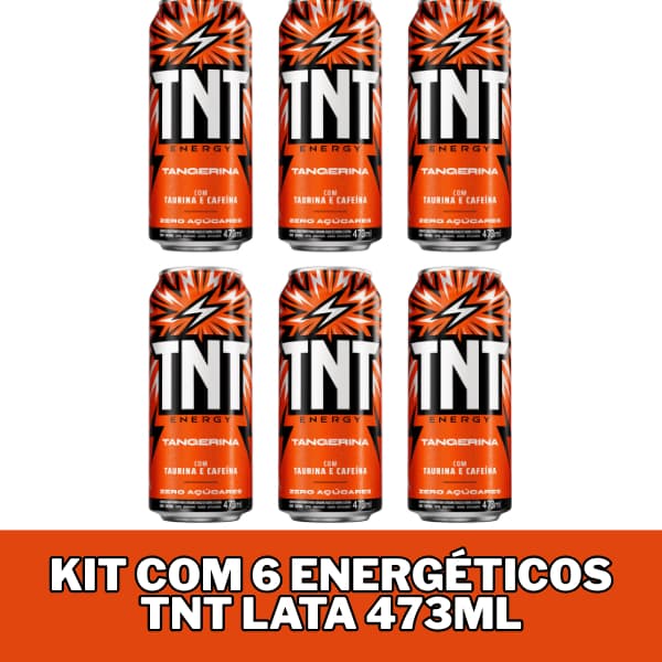 KIT COM 6 ENERGÉTICOS TNT TANGERINA 473ML