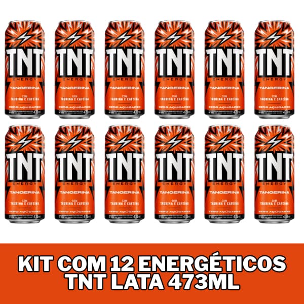 KIT COM 12 LATAS ENERGÉTICO TNT TANGERINA 473ML