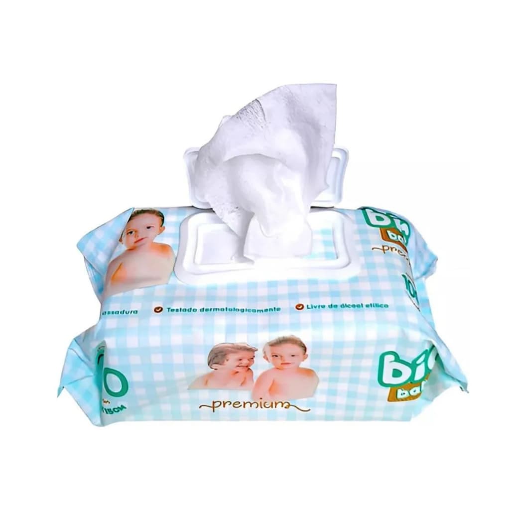 Toalhas Umedecidas Big Baby Premium 100 Unidades - Dermatologicamente Testadas.