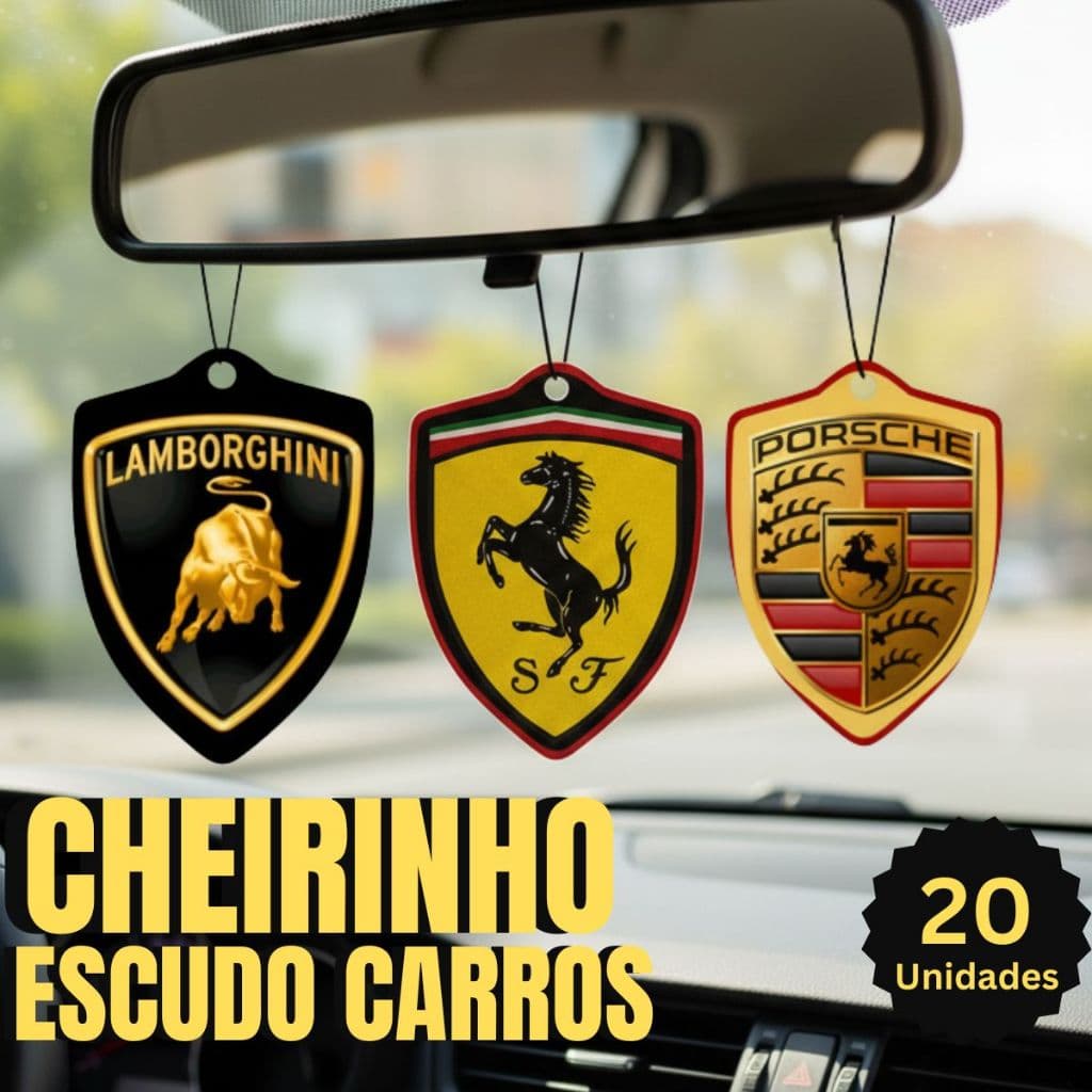 Kit 20 Aromatizante Cheirinho Automotivo Escudos Para Carro