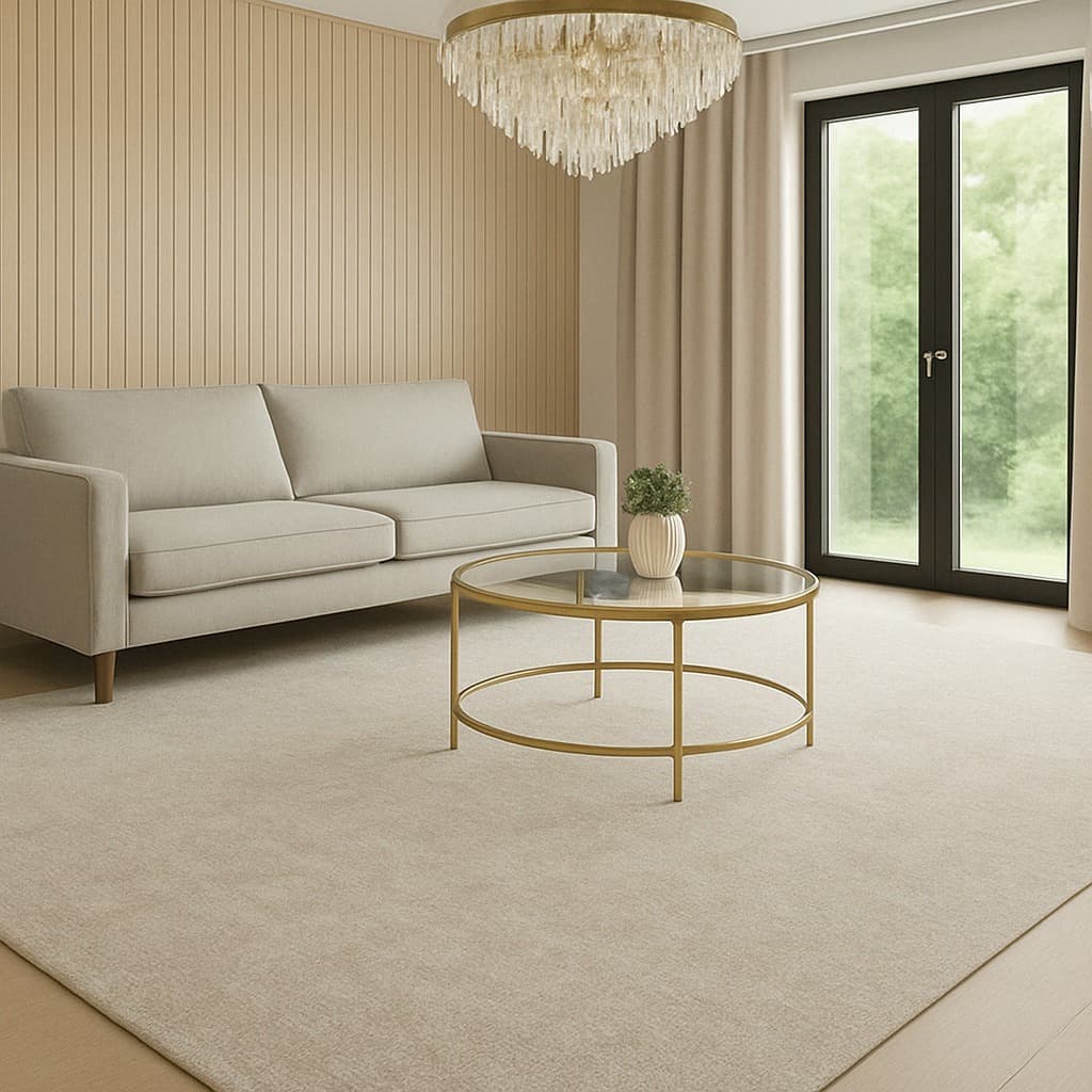 Tapete Clean Bege Sofisticado Moderno Elegante Para Sala Quarto Escritorio Antiderrapante