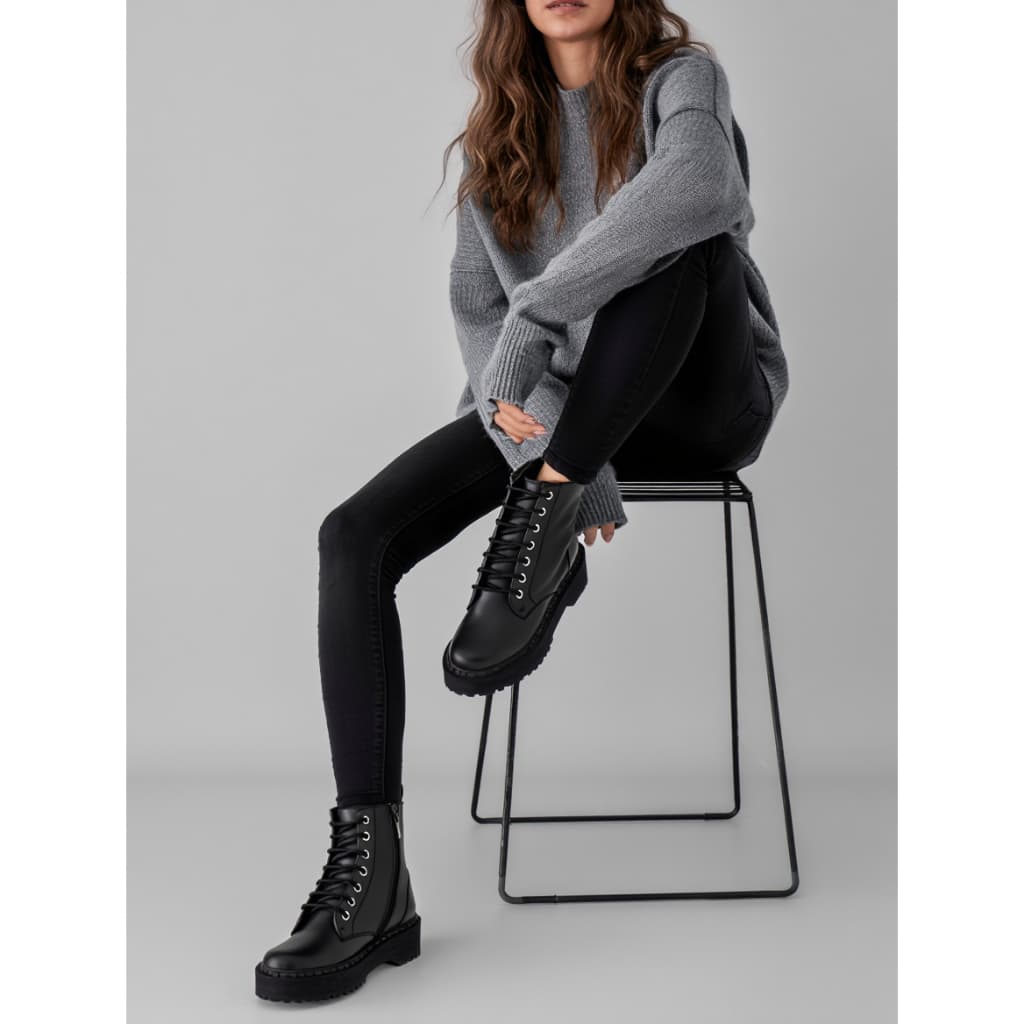 Bota Coturno Feminina Bota Combat Calçado Feminino Coturno Blogueira Confortável Ankle Boot Calçado Feminino