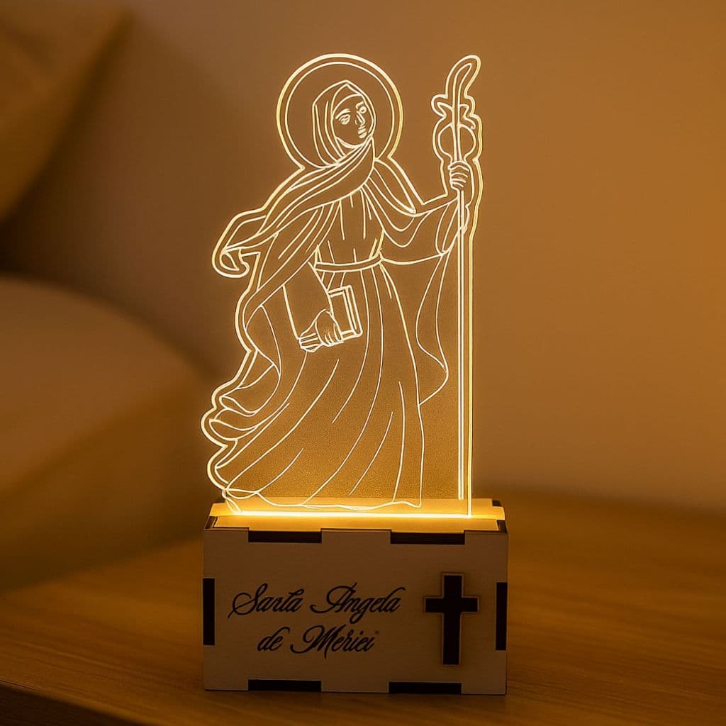 Lâmpada Led Santa Angela de Merici Luminária Led Católica