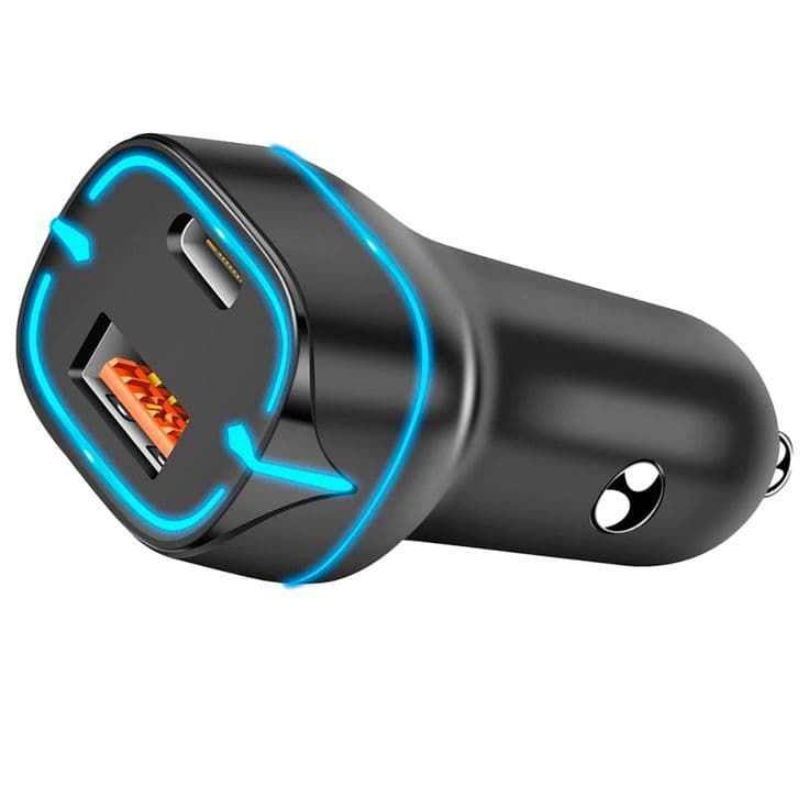 Carregador Veicular Turbo 35w Max H'Maston L12-4 USB Tipo C Carregamento Super Rápido