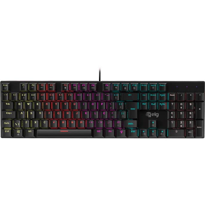Teclado Gamer Mecânico ELG Saiph Hotswap Switch Vermelho ABNT2 USB TGSP ELG