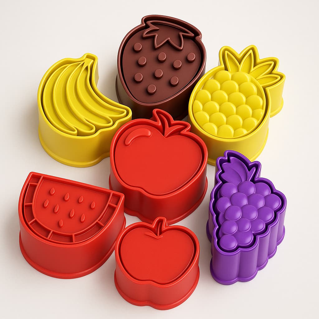 Ejetor Modelador Para Doces FRUTAS HORTIFRUTE Brigadeiros Docinhos Massa Biscuit Biscoito Resistente Massinha Modelar
