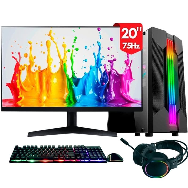 Computador Gamer completo 2Eletro Chroma, Intel Core i7, 16GB, SSD 1TB, Monitor 20"- PG2E-1015CH