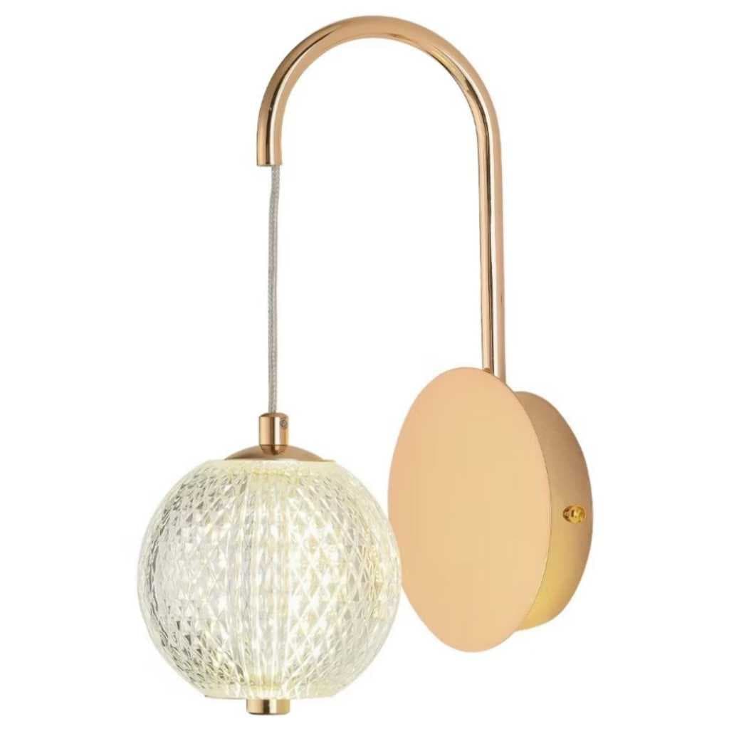 Arandela Led 5w Dourada Globo 3 Cores Em 1 Luminária Bivolt - Decoração -Iluminação -Fonte do led