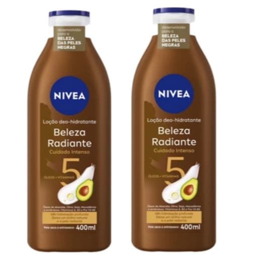 Kit Econômico 02 Hidratantes NIVEA Blz Radiante Nutrição Profunda Pele seca Brilho Natural 400ml cd
