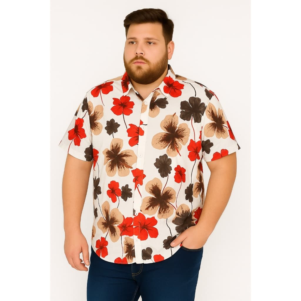 CAMISA SOCIAL SLIM MASCULINA PLUS SIZE   VISCOSE G1 G2 G3 G4 Verão 2025