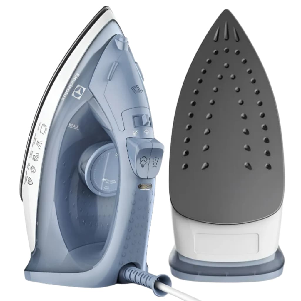Ferro de Passar Roupas Azul Electrolux Efficient127V  1200W Com Base Anteaderente A Vapor ou Seco 200 ML
