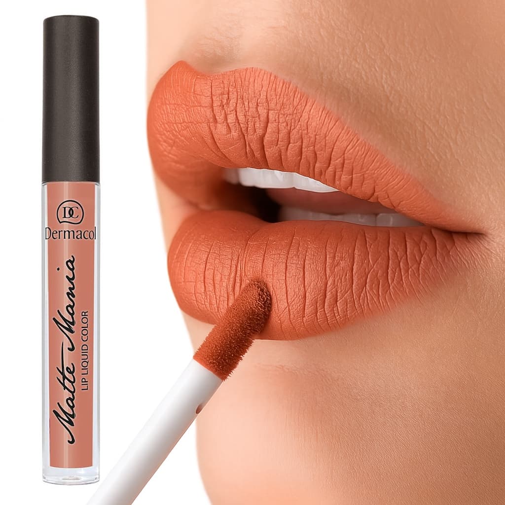 Batom líquido Dermacol Matte Mania, Matte, Longa Duração, Não Borra