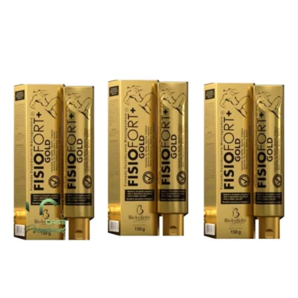 Kit 3 Pomadas Fisiofort Gold 150g - Bio Instinto