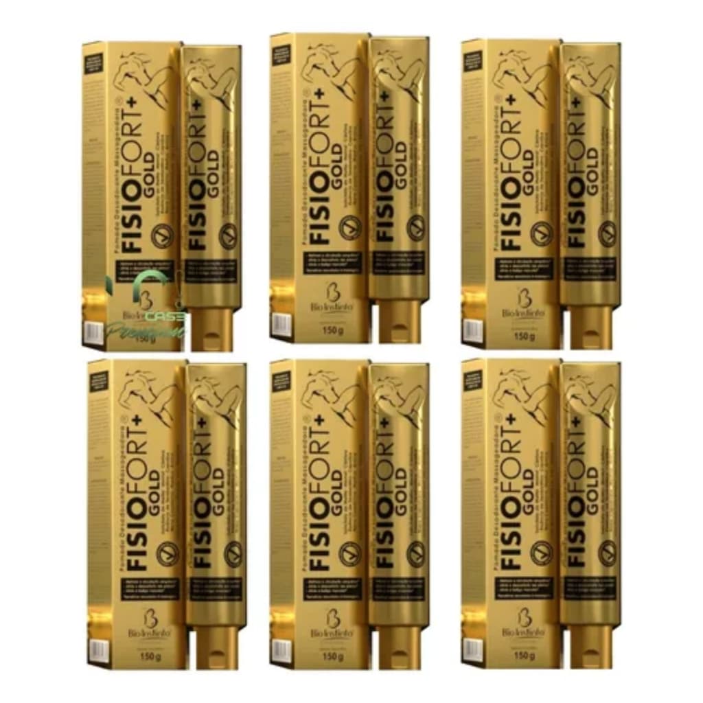 Kit 6 Pomadas Fisiofort Gold 150g - Bio Instinto