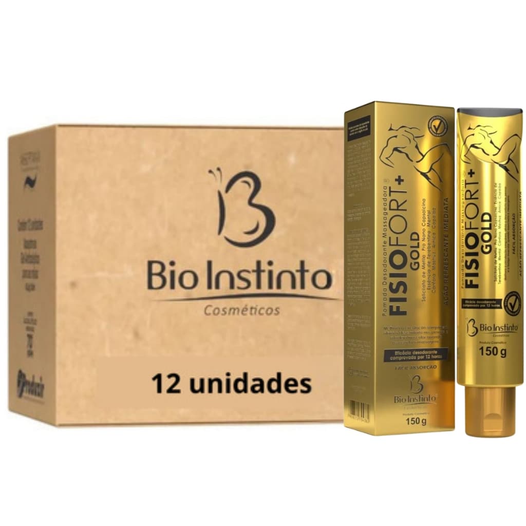 Kit 12 Pomadas Fisiofort Gold 150g - Bio Instinto