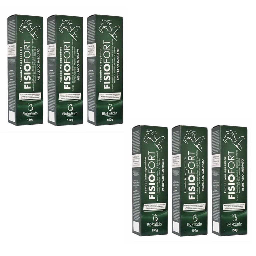 Kit 6 Pomadas Fisiofort 150g - Bio Instinto
