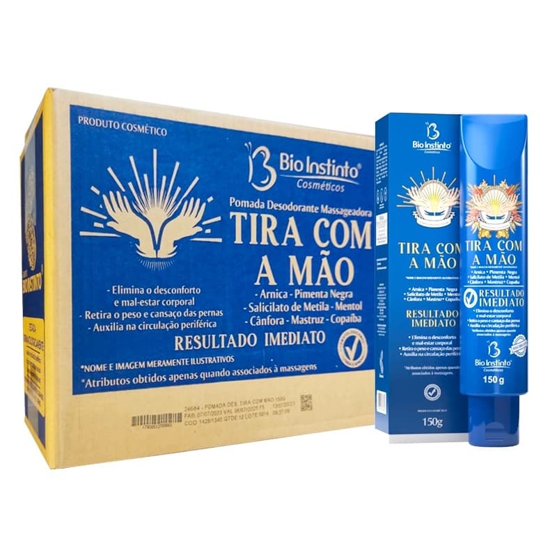Kit 12 Pomadas Tira com a Mão 150g - Bio Instinto