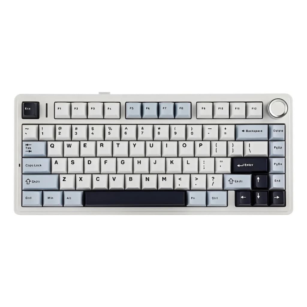 Teclado Aula F75 Mecânico Sem Fio Tri Mode Gasket Hot Swapp Cor de teclado Branco Idioma Inglês US