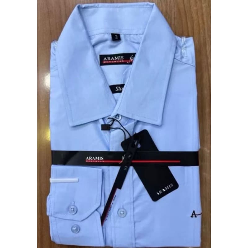 Camisa Social Manga Longa Masculina Slim Fit Causual Aram MiS,, Slim Fit Lisa
