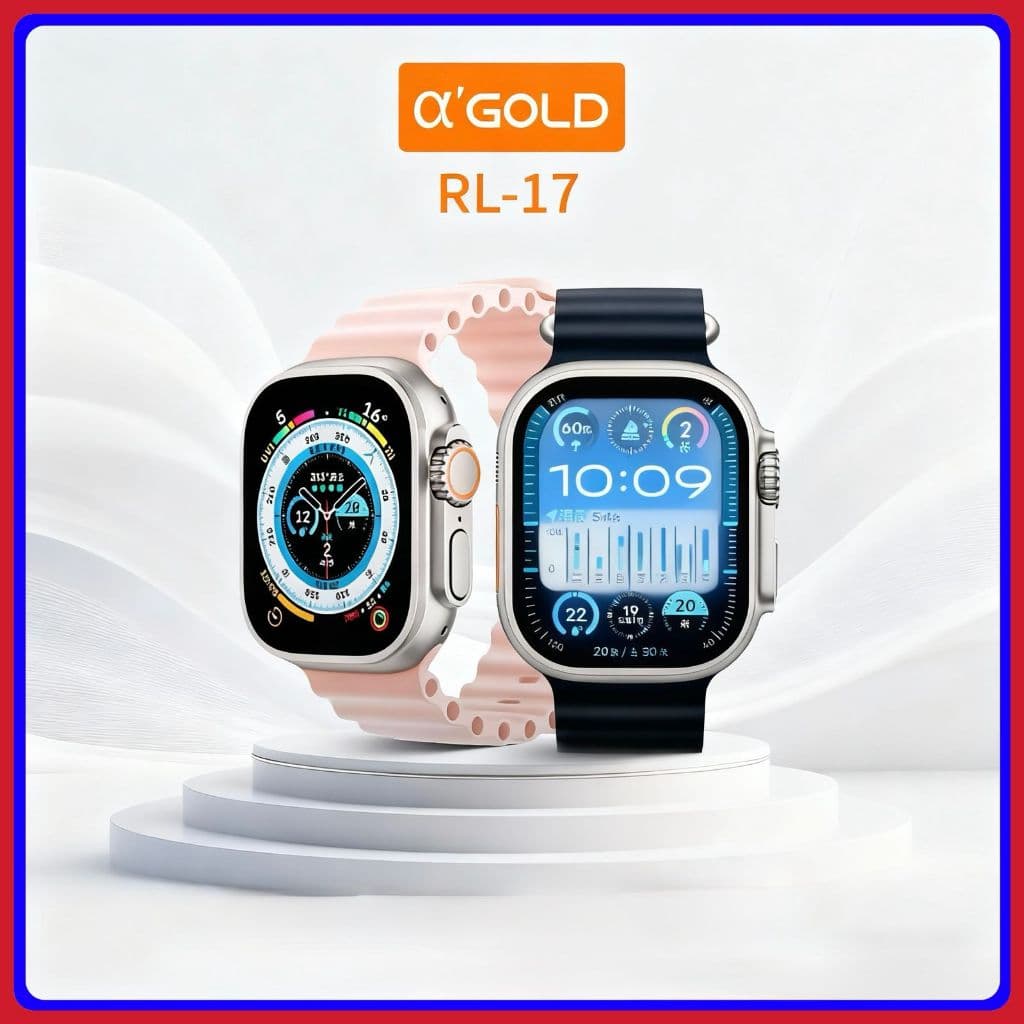 Smart watch 49MM Com 4 pulseiras para custumização Carregamento sem fio Relógio inteligente original A’Gold RL-17