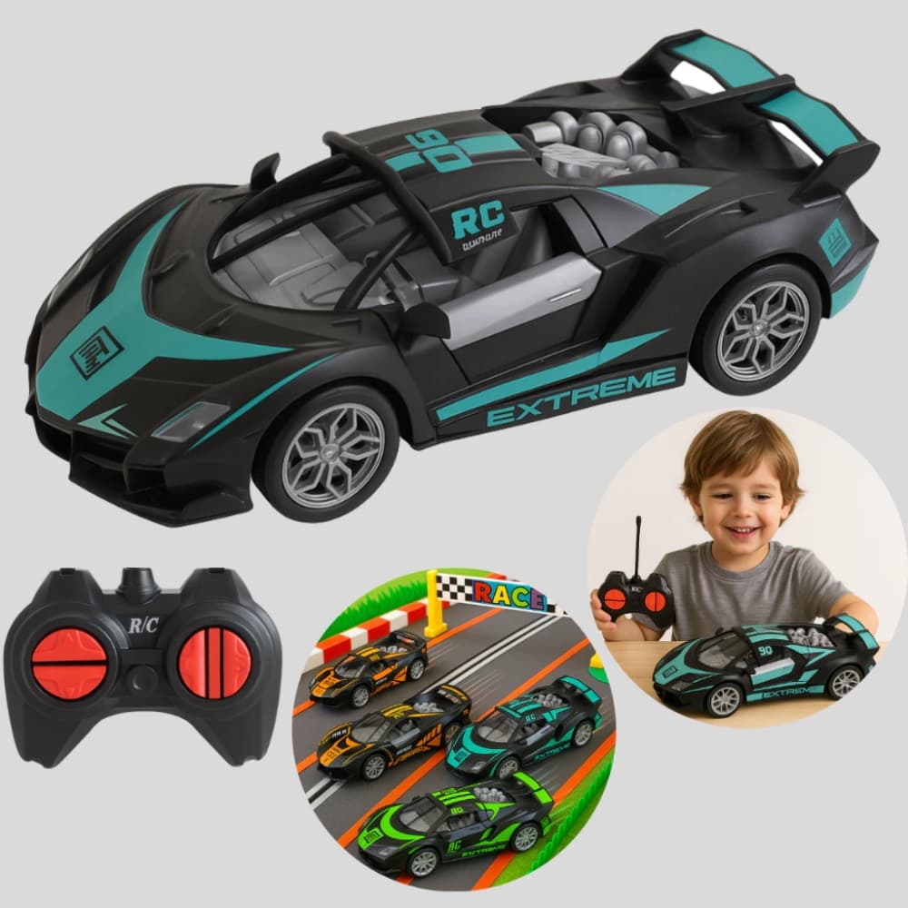Carrinho Controle Remoto Esportivo Infantil com 7 Funções Brinquedo Menino