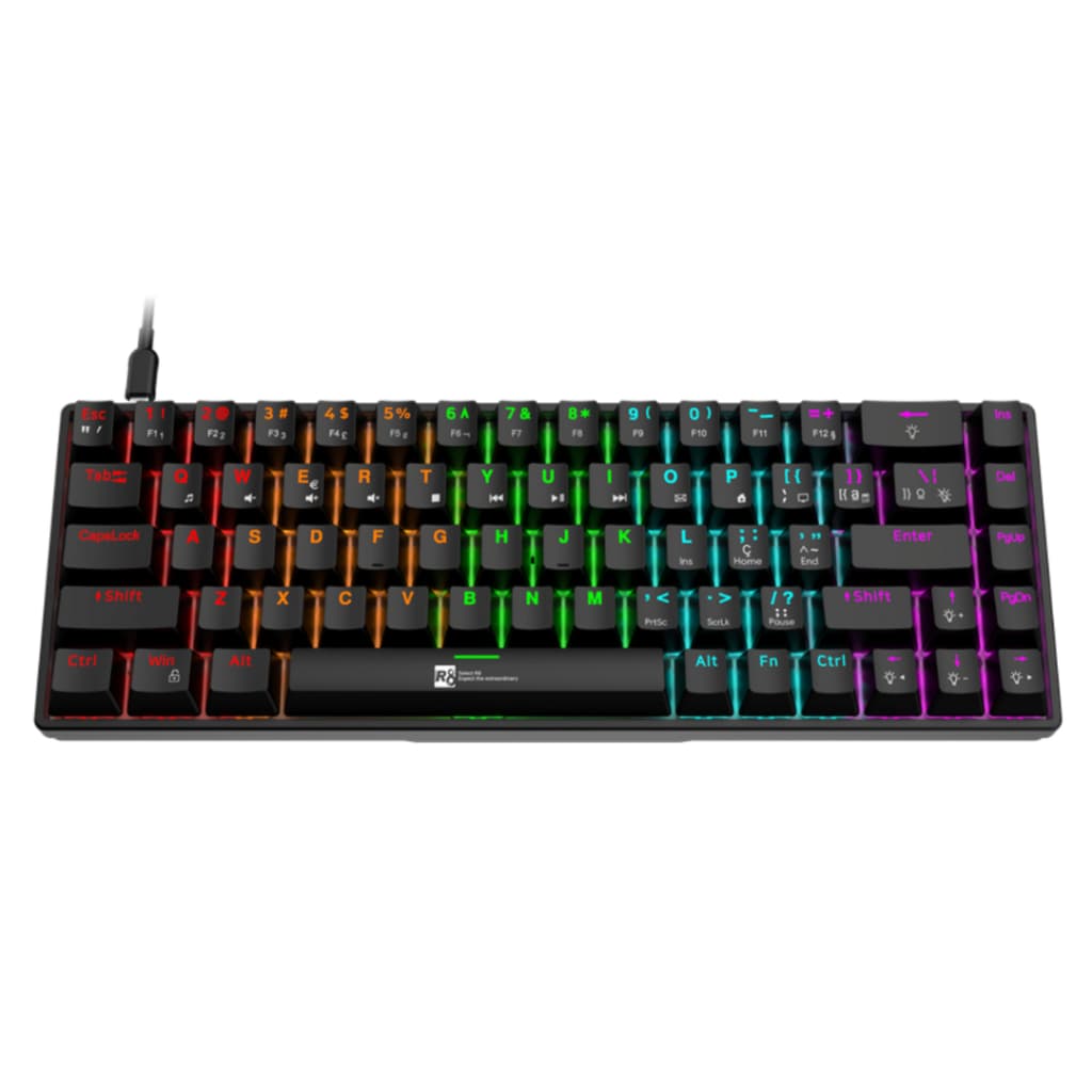 Teclado Gamer Mecânico 60% com Led RGB TR-1060P R8 (Switch Blue)