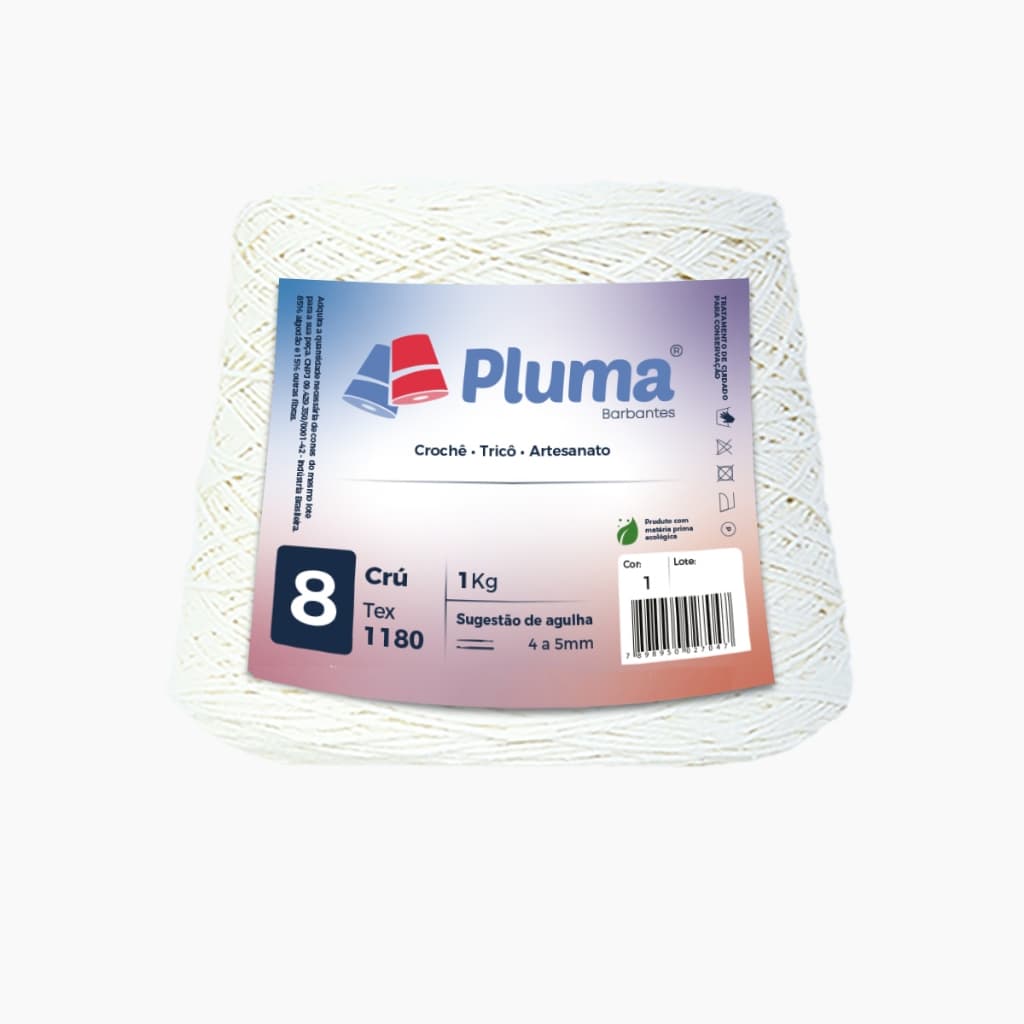 Kit 05, 06 e 10 Barbantes Cru Fios Nº6 Nº8 1Kg Macio Resistente Para Crochê Tricô Decoração Promoção