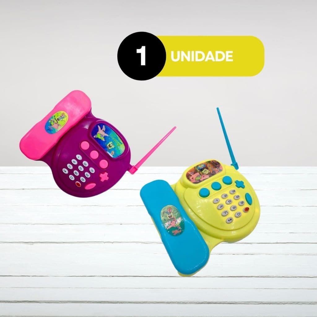 Telefone Brinquedo Infantil Bob Esponja – Brinquedo Educativo e Divertido