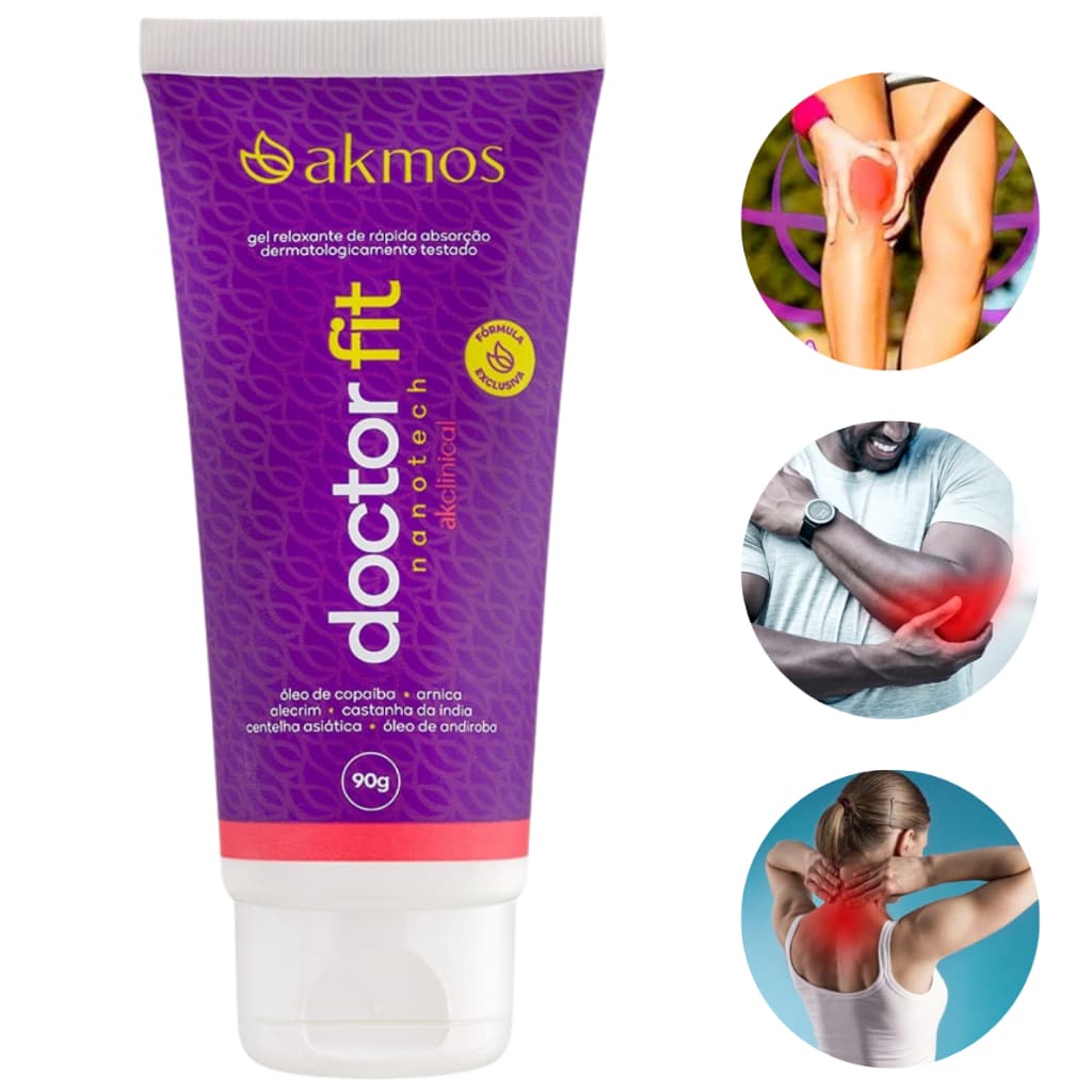 Doctor Fit 90g Gel Massageador Muscular Alivio de Dores Musculares Costas Articulações Akmos