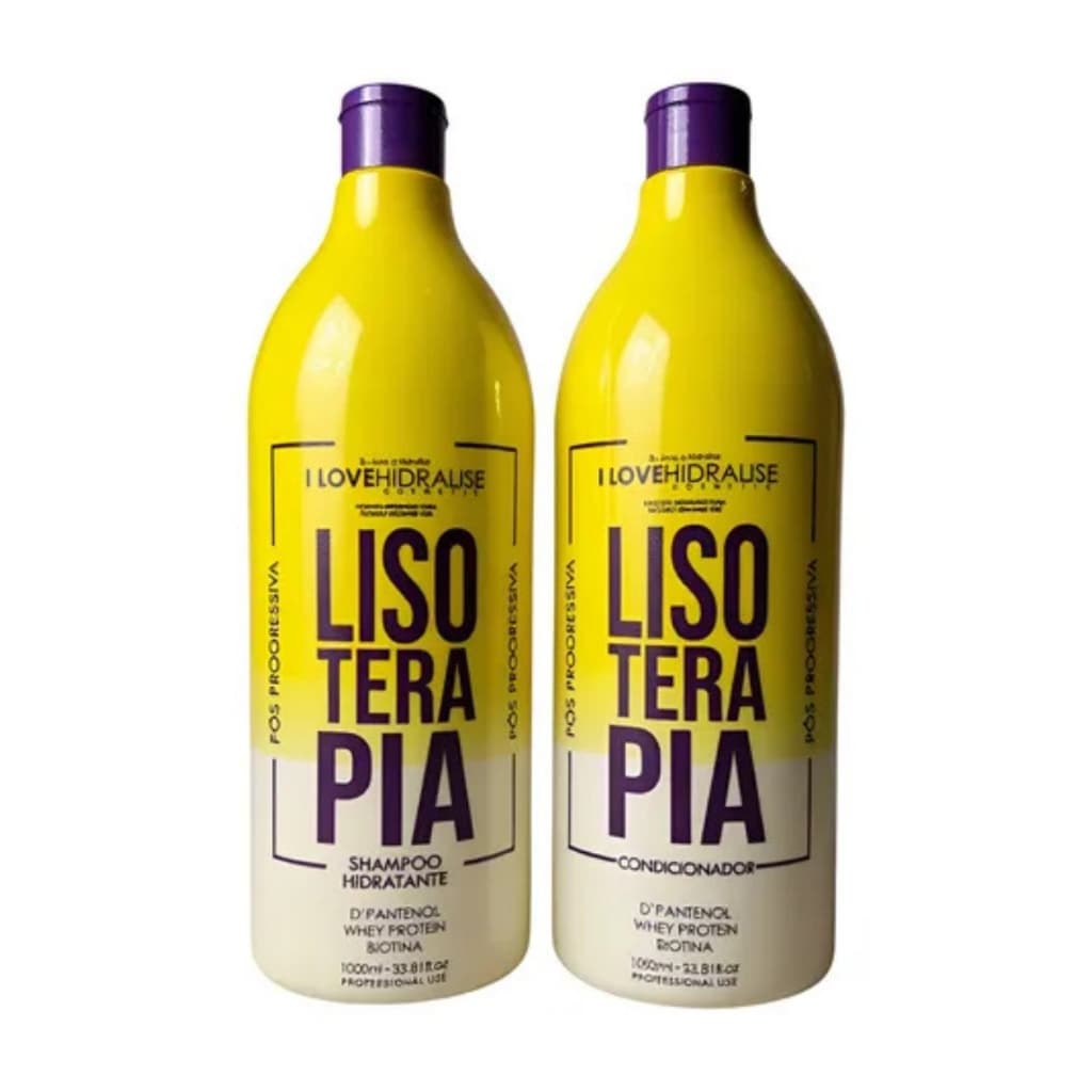 Kit Lisoterapia Shampoo e Condicionador 1L – Tratamento Capilar Hidratante e Antifrizz